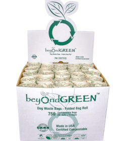 beyondGREEN Dog Waste Bags - 8 Folded Rolls - 120 Bags