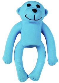 Lil Pals Latex Monkey Dog Toy Blue