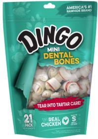 Dingo Dental Bone Chicken & Rawhide Dental Chew