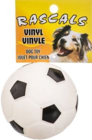 Coastal Pet Rascals Vinyl Soccer Ball for Dogs White