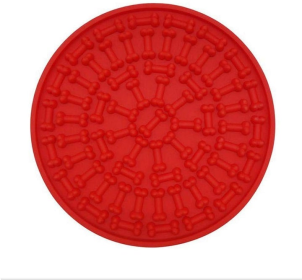 Dog Distraction Lick Mat (Color: Red)
