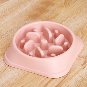 Slow Feeder Dog Bowl (Color: Pink)