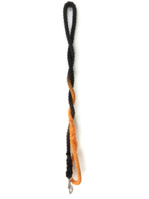 Rope Dog Leash (Color: Black and Orange Ombre, size: Traffic Lead (2 ft))