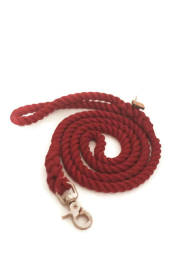 Rope Dog Leash (Color: Burgundy, size: Traffic Lead (2 ft))