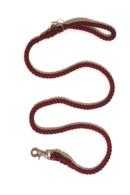 Rope Dog Leash (Color: Burgundy, size: 5 ft)