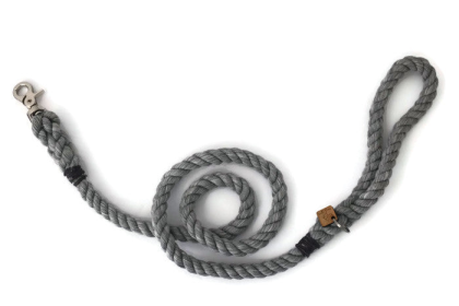 Rope Dog Leash (Color: grey, size: 6 ft)