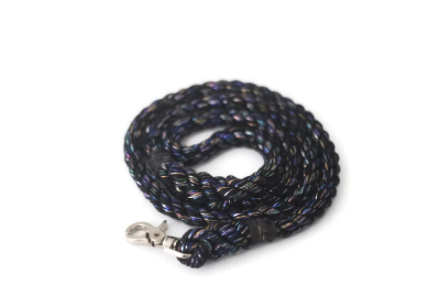 Rope Dog Leash (Color: Midnight Party, size: Traffic Lead (2 ft))