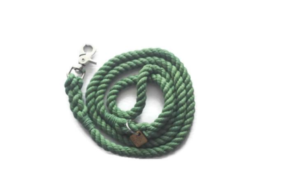 Single Color Rope Dog Leash (Color: Green, size: 6 ft)