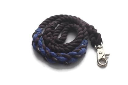 Rope Dog Leash (Color: Thin Blue Line, size: 4 ft)