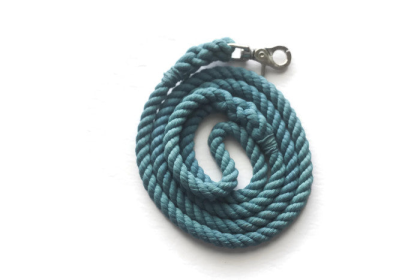 Rope Dog Leash (Color: Teal, size: Traffic Lead (2 ft))