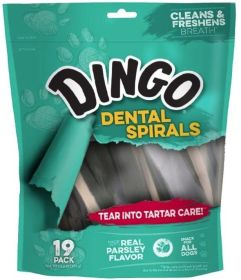 Dingo Dental Spirals Fresh Breath Dog Treats (size: 19 count)