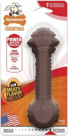 Nylabone Essentials Power Chew (Style: Barbell Meaty Medley Flavor)