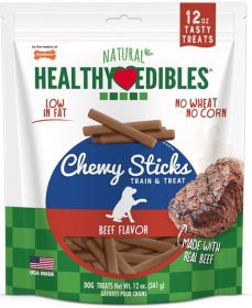 Nylabone Healthy Edibles Natural Chewy Sticks (Style: Beef flavor)
