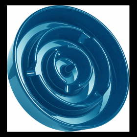 Pet Ceramic Slow Feeder Bowl (Color: Blue)