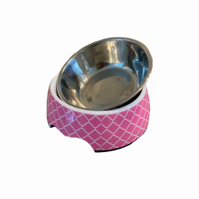 Cutie Ties Dog Bowl (Color: Cutesy Pink, size: medium)