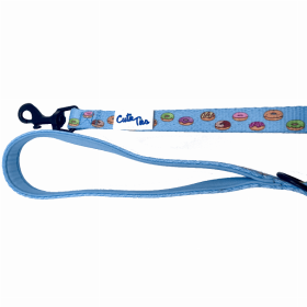 Cutie Ties Fun Design Dog Leash (Color: Donuts Blue, size: small)