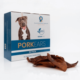 Platinum Pet Treats - Super Pig Ears (Style: (Pack of 50))