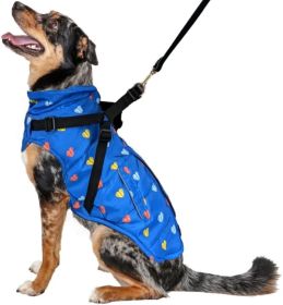 Fashion Pet Puffy Heart Harness Coat Blue (size: X-Small)