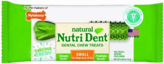 Nylabone Natural Nutri Dent Dental Chews - Limited Ingredients (Style: Fresh Breath Small Dog Chews)