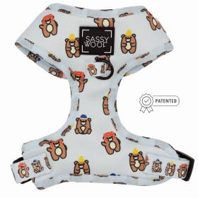 Adjustable Harness (Color: Jingle Bears, size: XXSmall)