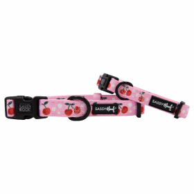 Sassy Woof Dog Collars (Color: Mon Cherry, size: small)