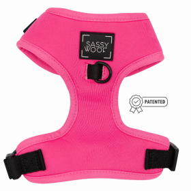 Adjustable Harness (Color: Neon Pink, size: XSmall)