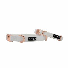 Sassy Woof Dog Collars (Color: I Do, Too (White), size: small)