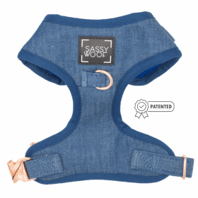 Adjustable Harness (Color: Denim, size: small)