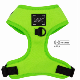 Adjustable Harness (Color: Neon Green, size: XSmall)