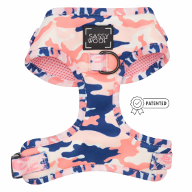 Adjustable Harness (Color: Pink Camopaws, size: medium)