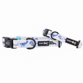 Sassy Woof Dog Collars (Color: Whale, Hello There, size: medium)