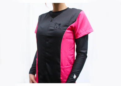 Grooming Smocks - Color Variety (Color: Black/ Pink, size: XL)