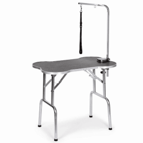 ME Bone Shaped Folding Table (Color: Black, size: 36in)