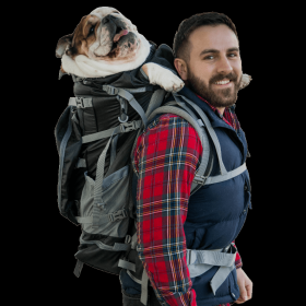 Kolossus | Big Dog Carrier & Backpacking Pack (Color: Black, size: X-Large (23"-26" from collar to tail))