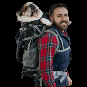 Kolossus | Big Dog Carrier & Backpacking Pack (Color: Black, size: X-Large (23"-26" from collar to tail))