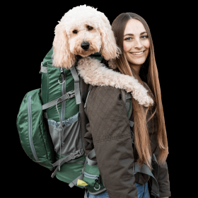 Kolossus | Big Dog Carrier & Backpacking Pack (Color: Myrtle Green, size: Large (20"-23" from collar to tail))