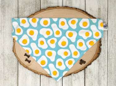 Sunny Side Up Eggs - No Tie Dog Collar Bandana (size: medium)