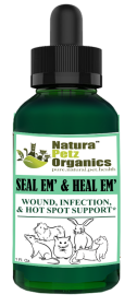 Seal Em And Seal Em Tincture - Wound, Infection, Cut & Hot Spot Support* (size: Small Animals / 1 fl. oz)