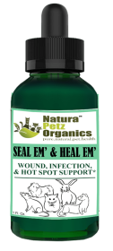 Seal Em And Seal Em Tincture - Wound, Infection, Cut & Hot Spot Support* (size: Small Animals / 1 fl. oz)