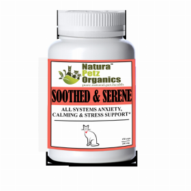 Soothed & Serene - All Systems Anxiety, Calming & Stress Support* Dogs & Catss & Cats* (size: CAT/ 150 caps / 250 mg /Size 3)