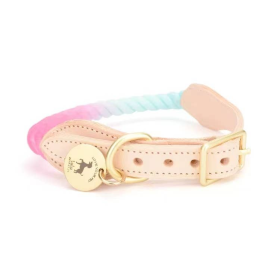 Luxe Royal Leather Rope Collar (Color: Dream)