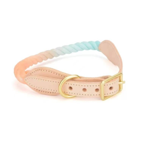 Luxe Royal Leather Rope Collar (Color: Sun)