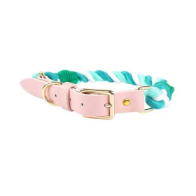 Luxe Royal Leather Rope Collar (Color: Forest Love)