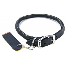 Circle T Pet Leather Round Collar - Black (size: 16" Neck)