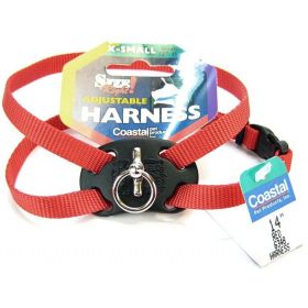 Coastal Pet Size Right Nylon Adjustable Harness (Style: Red)