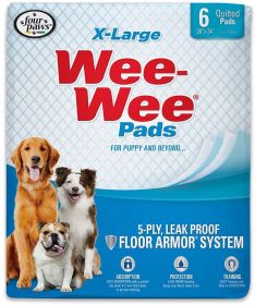 Four Paws X-Large Wee Wee Pads 28" x 34" (size: 6 count)