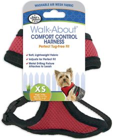 Four Paws Comfort Control Harness - Red (size: X-Small - For Dogs 3-4 lbs (11"-13" Chest & 7"-8" Neck))