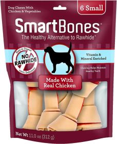 SmartBones Chicken & Vegetable Dog Chews (size: Small - 3.5" Long - Dogs under 20 Lbs (6 Pack))