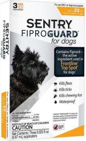 Sentry FiproGuard for Dogs (size: Dogs up to 22 lbs (3 Doses))