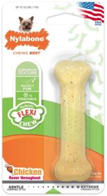 Nylabone Flexi Chew Dog Bone - Chicken Flavor (size: Petite (1 Pack))